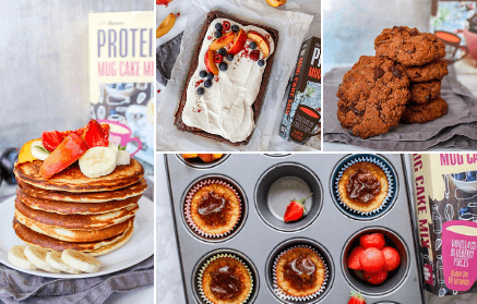 5 ízletes fitt recept a Mug Cake Mix fehérjés keverék felhasználásával