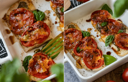 Fitness recept: sült caprese csirke