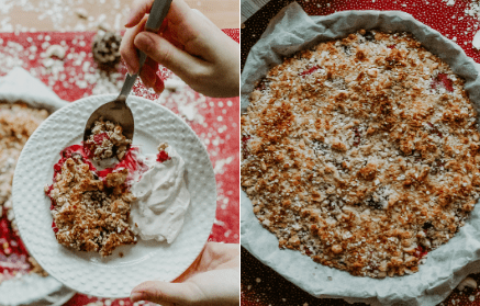 Fitness recept: fehérjében gazdag gyümölcsös crumble