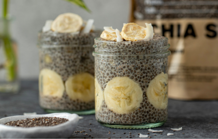 Fitness recept: gyors banános chia puding mandulatejjel