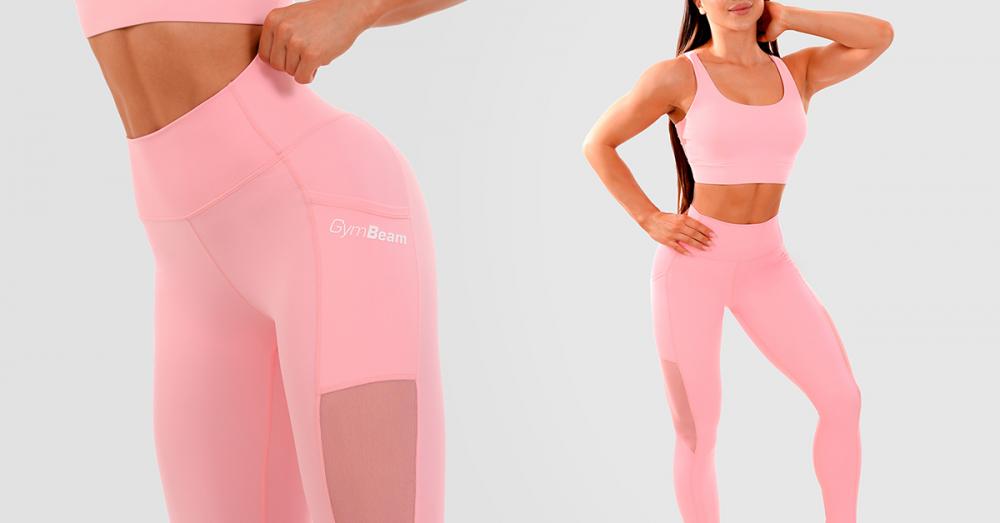 Mesh Panel rózsaszín leggings - GymBeam