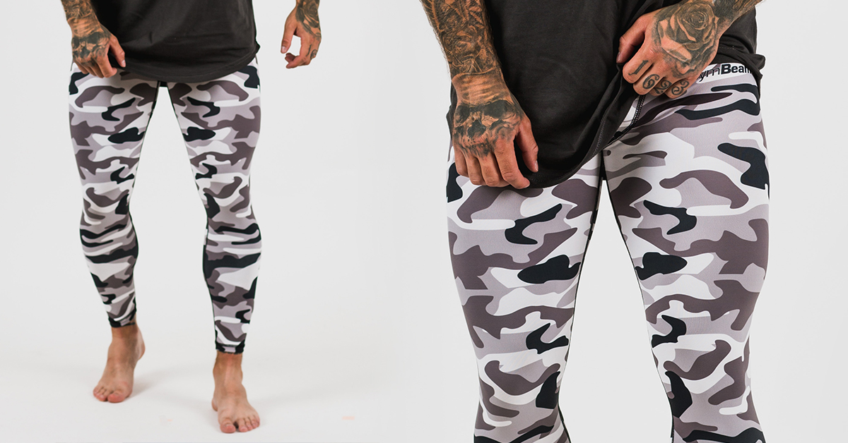 Camo férfi leggings - GymBeam