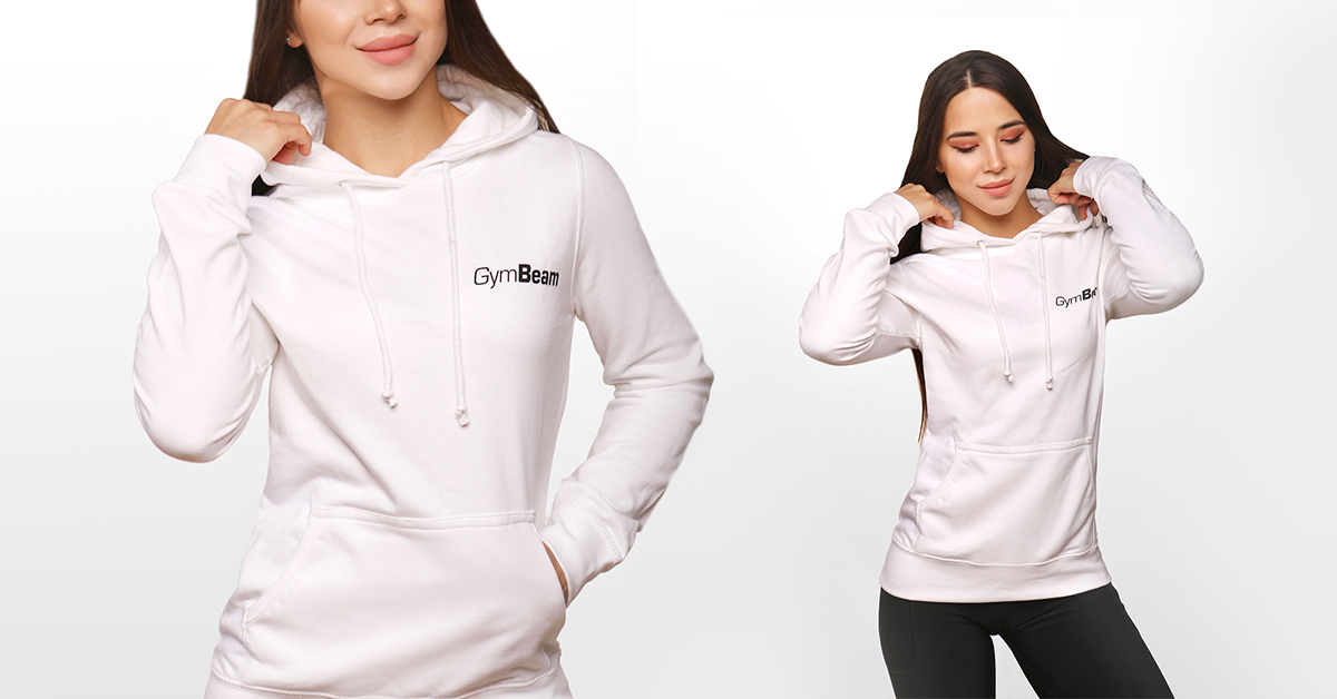 PRO Hoodie White női pulóver - GymBeam